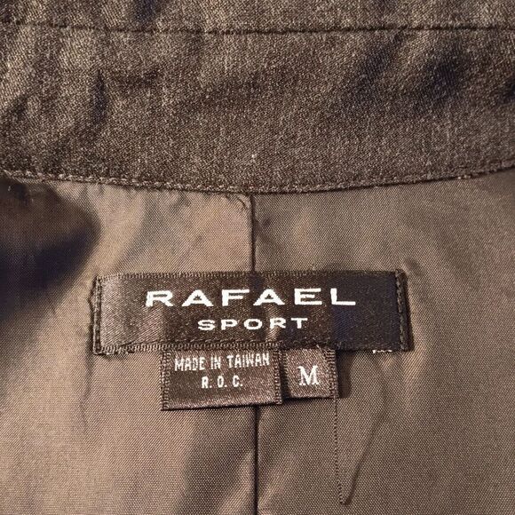 Rafael Sport Woman's Size M Charcoal Lined Rayon Blend Full Zip Jacket - Picture 2 of 5